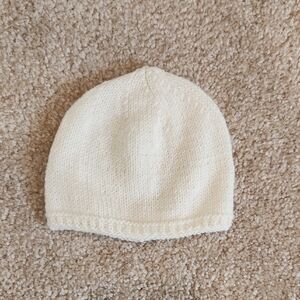 Handknitted Baby Cream Knit Hat Newborn NWOT